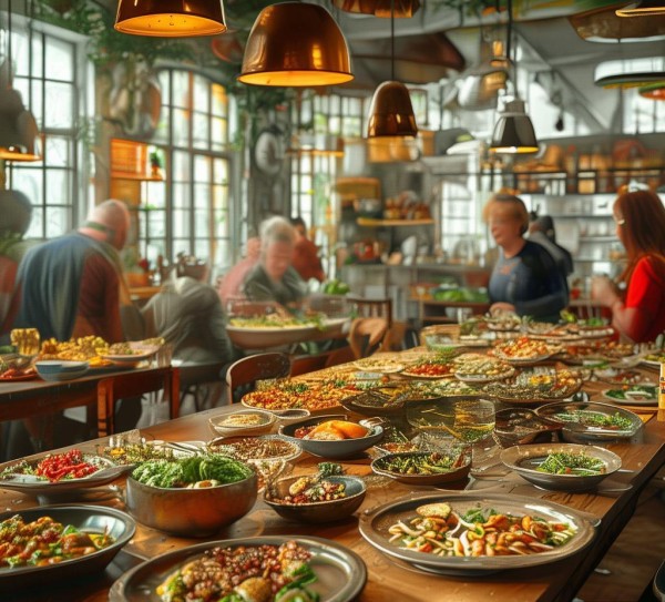 食堂与餐厅,融合美食与温暖的生活美好场景 食堂与餐厅,融合美食与温暖的生活美好场景